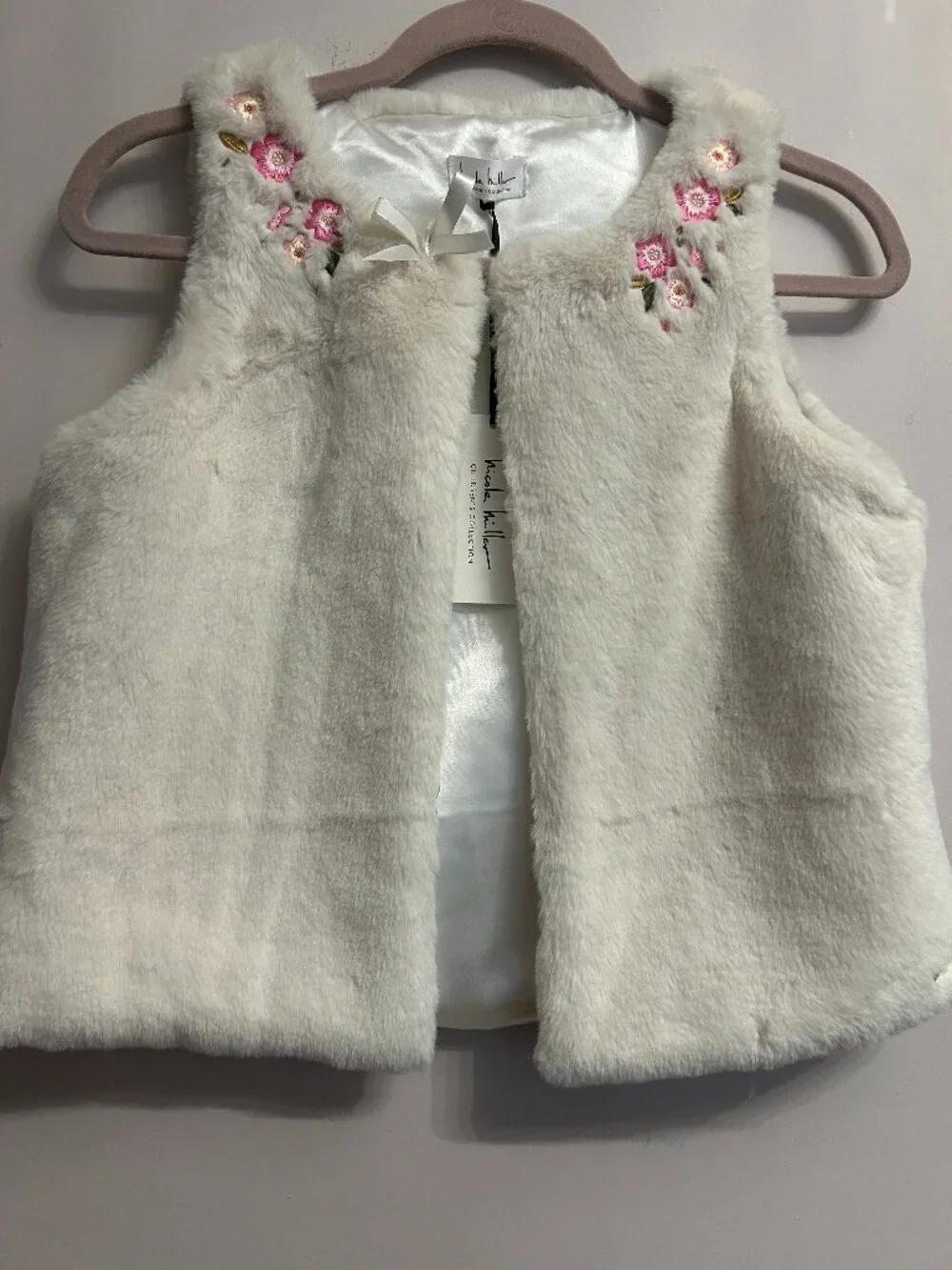 Nicole Miller size 12Y fur vest
